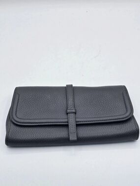 Annabel Ingall Black Leather-Style Wallet Clutch